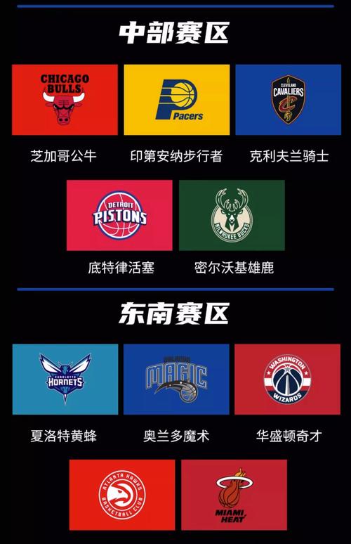 各个篮球队的名称