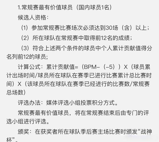 cba常规赛最有价值球员